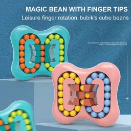 chocozone Rotating Magic Bean Toys Decompression Rotating Small Beads Fidget Spinner Magic Cube Toys for Kids Puzzle Educational Toys for 9 years old image 2