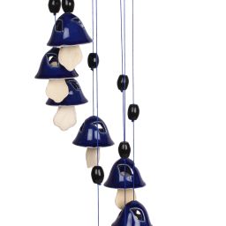 Ceramic blue Bell Wind Chime Ceramic Windchime-image-38