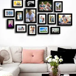 art street Avys Set Of 15 Black Solid Wood Collage Photo Frames-picture-48