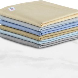 Heart Home (Set of 6) Premium Cotton Handkerchief For Men With Box | Silver | Light Color ["Light Color"] Handkerchief-image-30