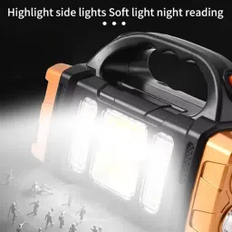 care 4 MULTIFUNCTION SOLAR WATERPROOF FLASHLIGHT WITH USB CHARGING,TWIN BULB LED & COB Torch image 3