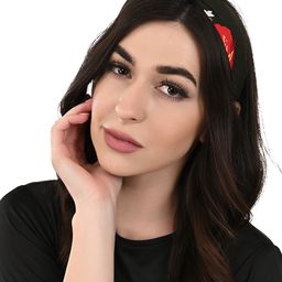 BuckleUp Black & Red Printed Hairband-image-8