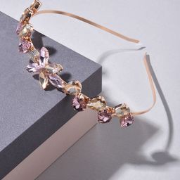 Zaveri Pearls Women Pink & Cream-Coloured Embellished Hairband-1