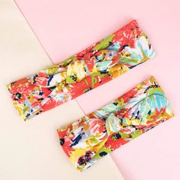 Arendelle Girls Yellow & Blue Set of 2 Mother & Daughter Hairband-image-1