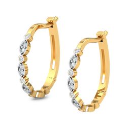KUBERBOX Antoinette 18K Gold Diamond-Studded Earrings - 1.5g-12
