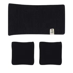 Bharatasya Unisex Sports Black Wristband & Headband-picture-22