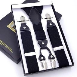 VariousEye Black 4 Clip Suspender Garter-image-1