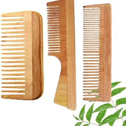 Ayurvedic Neem Wood Anti Dandruff Hair Comb ( pack of 3)-image-33