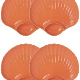 Wheat straw Divided Plates–Reusable, BPA-Free Food Trays with Sauce Compartment Dinner Plate-image-11