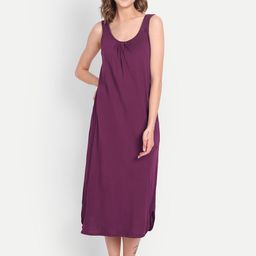 BLAZON Dreams Super Combed Cotton Lace Patchwork Longline Nighty Slip-27