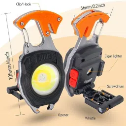 hvg traders Cob LIght keychain with 6 lighting mode & cigratte lighter LED Front Light LED LED Front Light image 5