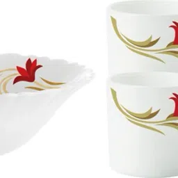 Opalware Serving Bowl Red Lily (LH)-image-21