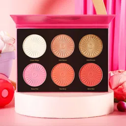 DE'LANCI 6 Color Highligher Palette for Dark Skin image 5