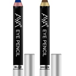 AYA Set of 2 Eye Liner Kajal Pencils in Blue and Brown-11