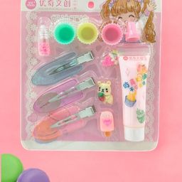 Yellow Bee Girls Resin Art Kits with Glitter Clips-44