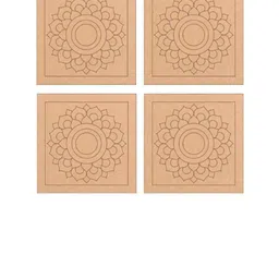 BS AMOR  Pack of 4Brown Wood Boards Art & Craft-13
