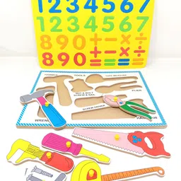 A&A Kreative Box kids Tools Puzzle Set with Number Game Activity Toys and Games-37