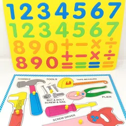 A&A Kreative Box kids Tools Puzzle Set with Number Game Activity Toys and Games image 3