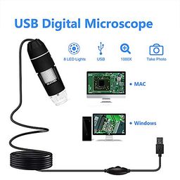 Tobo 8 LED USB 2.0 Digital Microscope, 50 to 1000x Magnification Endoscope, Metal Stand, Compatible with Mac Window 7 8 10 Android Linux (Digital Microscope) - TD-585IM04 image 3