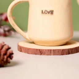 WEAVING HOMES Cream-Coloured Hand Painted Printed Ceramic Glossy Mugs Set of Cups and Mugs-28