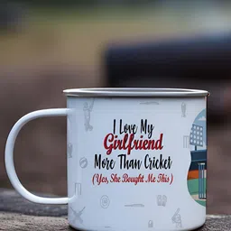 Indigifts White & Red Text or Slogans Printed Steel Dishwasher Safe Matte Cup 250 ml-14