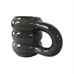 Folkstorys Black Solid Ceramic Glossy Cups Set of Cups and Mugs-image-42