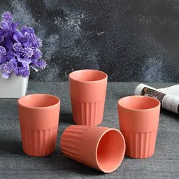 CLIO'S HERITAGE STORE Pink Handcrafted Solid Ceramic Glossy Mugs Set of Cups and Mugs-6