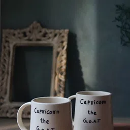 WEAVING HOMES White & Black Printed Ceramic Glossy Cups Set of Cups and Mugs-58