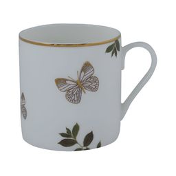 Perenne Design White & Green Printed Bone China Matte Mug 425ml-15