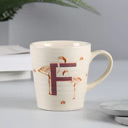 India Circus by Krsnaa Mehta Peach & White Floral Printed Stoneware Glossy Mugs 300 ml-image-20