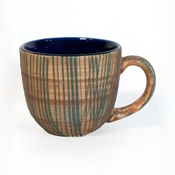 Perenne Design Beige & Green Printed Ceramic Matte Mugs 650 ml-31