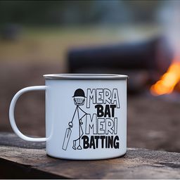 Indigifts White Printed Steel Mug 250 ML-45