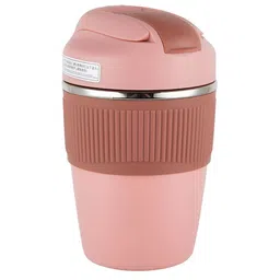 Wosta Pink & Brown Stainless Steel Core Solid Matte Coffe mug 350ML-12