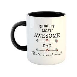 ARTBUG Black Printed Ceramic Glossy Mug-1