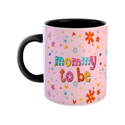 ARTBUG Black & Pink Typography Printed Ceramic Glossy Mug 350 ml-5