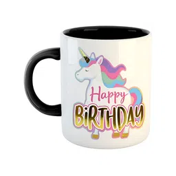 ARTBUG Black Printed Ceramic Glossy Mug-11