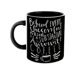 ARTBUG Black & White Text Or Slogans Printed Ceramic Glossy Mug 350ml-39