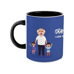 ARTBUG Black & Blue Printed Ceramic Glossy Mug 350ml-14