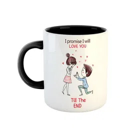 ARTBUG Black & White I Promise I Will Love You Printed Ceramic Glossy Mug 350 ml-14
