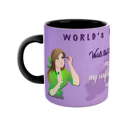 ARTBUG Black & Purple Printed Ceramic Glossy Mug 350 ml-19