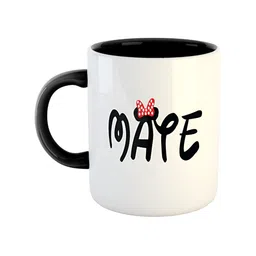 ARTBUG Black Printed Ceramic Glossy Core Set of Cups and Mugs-24