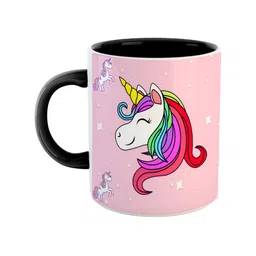 ARTBUG Black Printed Ceramic Glossy Mug-21