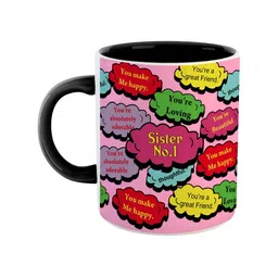 ARTBUG Black & Pink Printed Ceramic Glossy Mug 350 ml-9