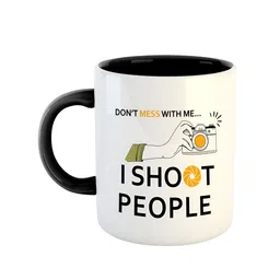 ARTBUG Black & White Graphic Printed Ceramic Glossy Mug 350 ml-57