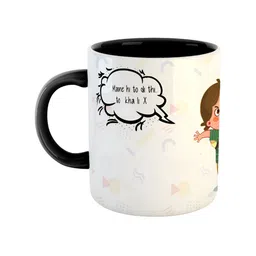 ARTBUG Black & White Text Or Slogans Printed Ceramic Glossy Mug 350ml-55