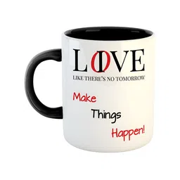 ARTBUG Black & White Typography Printed Ceramic Glossy Mug 350 ml-22