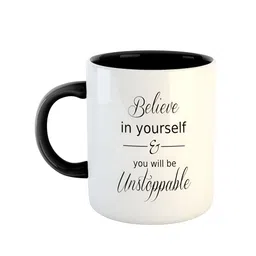ARTBUG Black and White Printed Ceramic Glossy Mugs 350 ml-46
