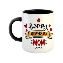 ARTBUG Black Printed Ceramic Glossy Mug 350ml-7