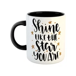 ARTBUG Black & White Typography Printed Ceramic Glossy Mug 350 ml-20