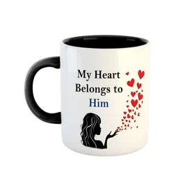 ARTBUG Black White Printed Ceramic Glossy Mugs 350 ml-6